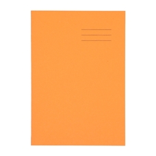 A4 Exercise Book 32 Page, 8mm Ruled With Margin, Orange - Pack of 100
